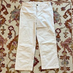 4/$25 SALE OLD NAVY White Straight Leg Ankle Khakis Closet Staple